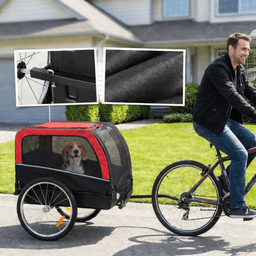 image-Dog Bike Trailer - Durable Steel Frame, 20" Wheels, Easy Assembly