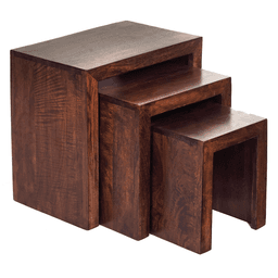 image-Toko Dark Mango Nest Of 3 Tables