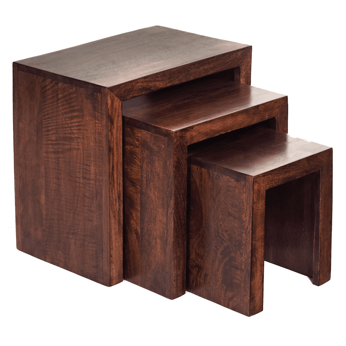 image-Toko Dark Mango Nest Of 3 Tables