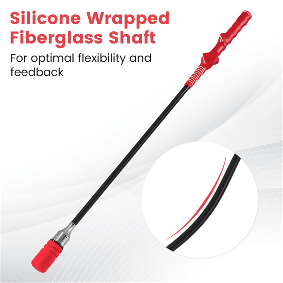 image-Golf Swing Trainer Stick - Red Click Feedback