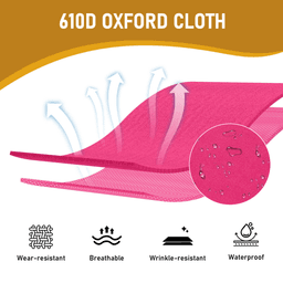 image-Folding Camping Cot with Bag - Army Pink 74.8" Durable