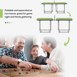 image-HOMCOM Foldable Indoor Tennis Table with Net - 182cm Green