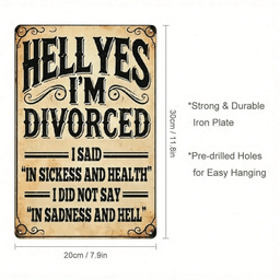 image-Vintage Rustic Aluminum Sign, 8x12 Inch (20.3x30.5cm) - Durable, Unique Decor