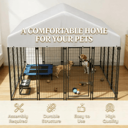 image-Dog Kennel Outdoor 8x8 Steel Large