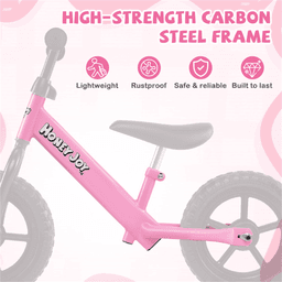 image-Toddler Balance Bike 2-5 Years 11" Pink