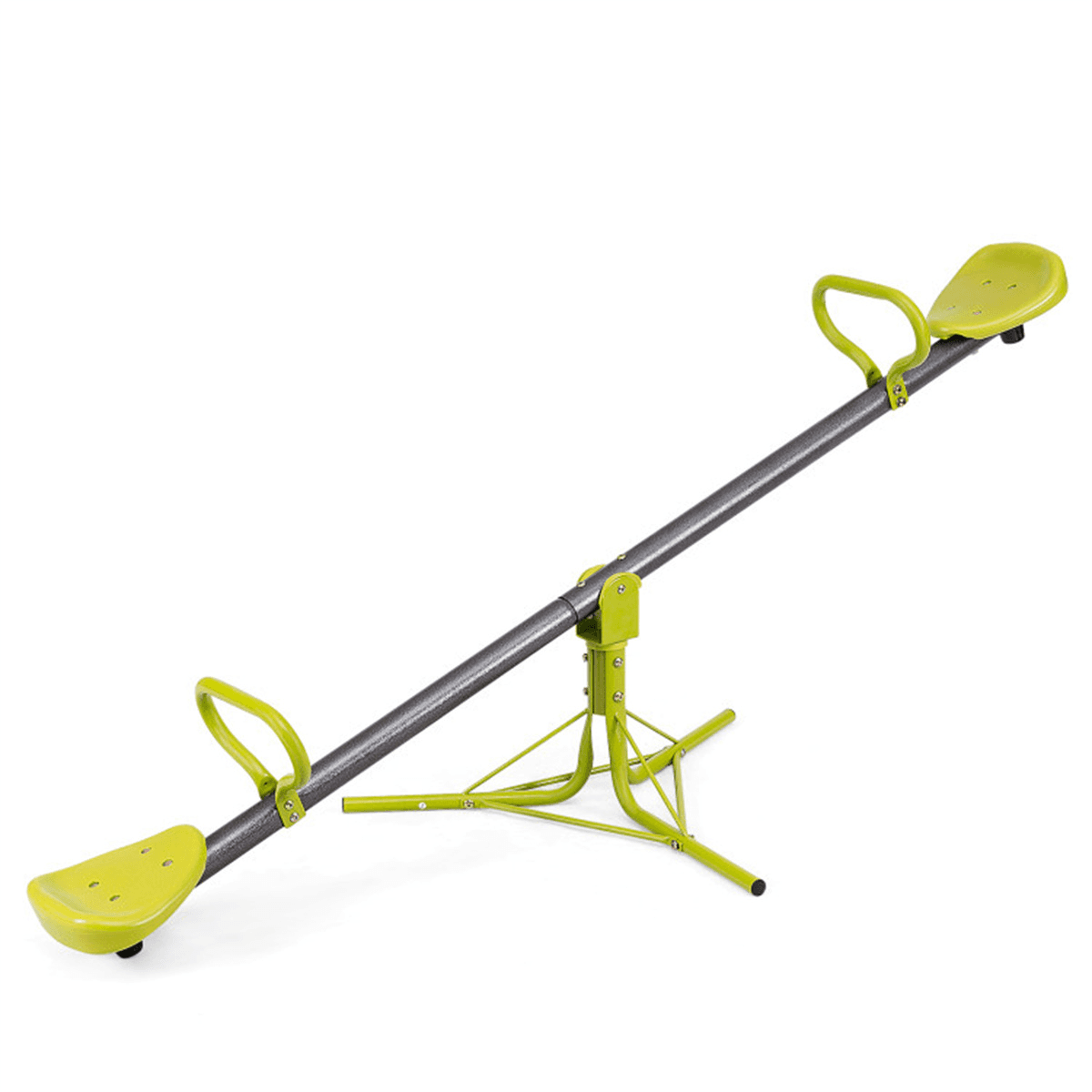 image-Kids 360-Degree Rotating Seesaw, Plastic & Iron, 70.9"x26.4"x27.6", 154LBS