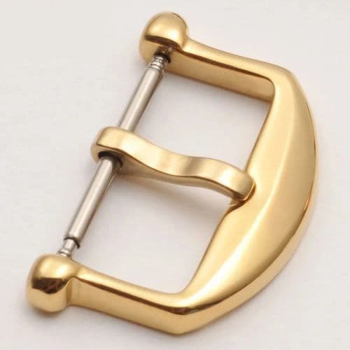 image-18mm Stainless Steel Watch Buckle - Durable Pin Clasp for Traditional Watches