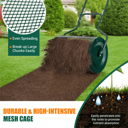image-24-Inch Rustproof Compost Spreader, 2.7 Cu.ft, Metal Mesh, Green