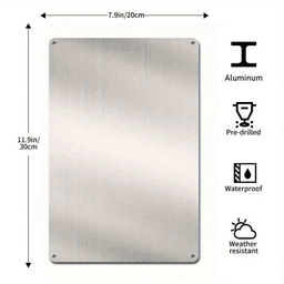 image-Retro Metal Decoration Plate 8" x 12"
