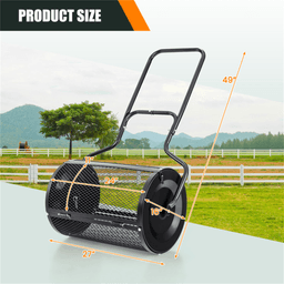 image-24-Inch Rustproof Compost Spreader, 2.7 Cu.ft Metal Mesh for Peat Moss/Topsoil