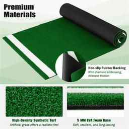 image-Softball Pitching Mat - 10ft x 3ft Green Artificial Turf Training Aid