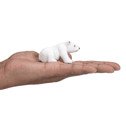 image-Polar Bear Cub Sitting Toy Realistic Arctic Animal Figure