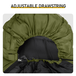 image-Heated Rectangular Sleeping Bag, Lightweight USB Heating, Waterproof Backpacking Bag, Green
