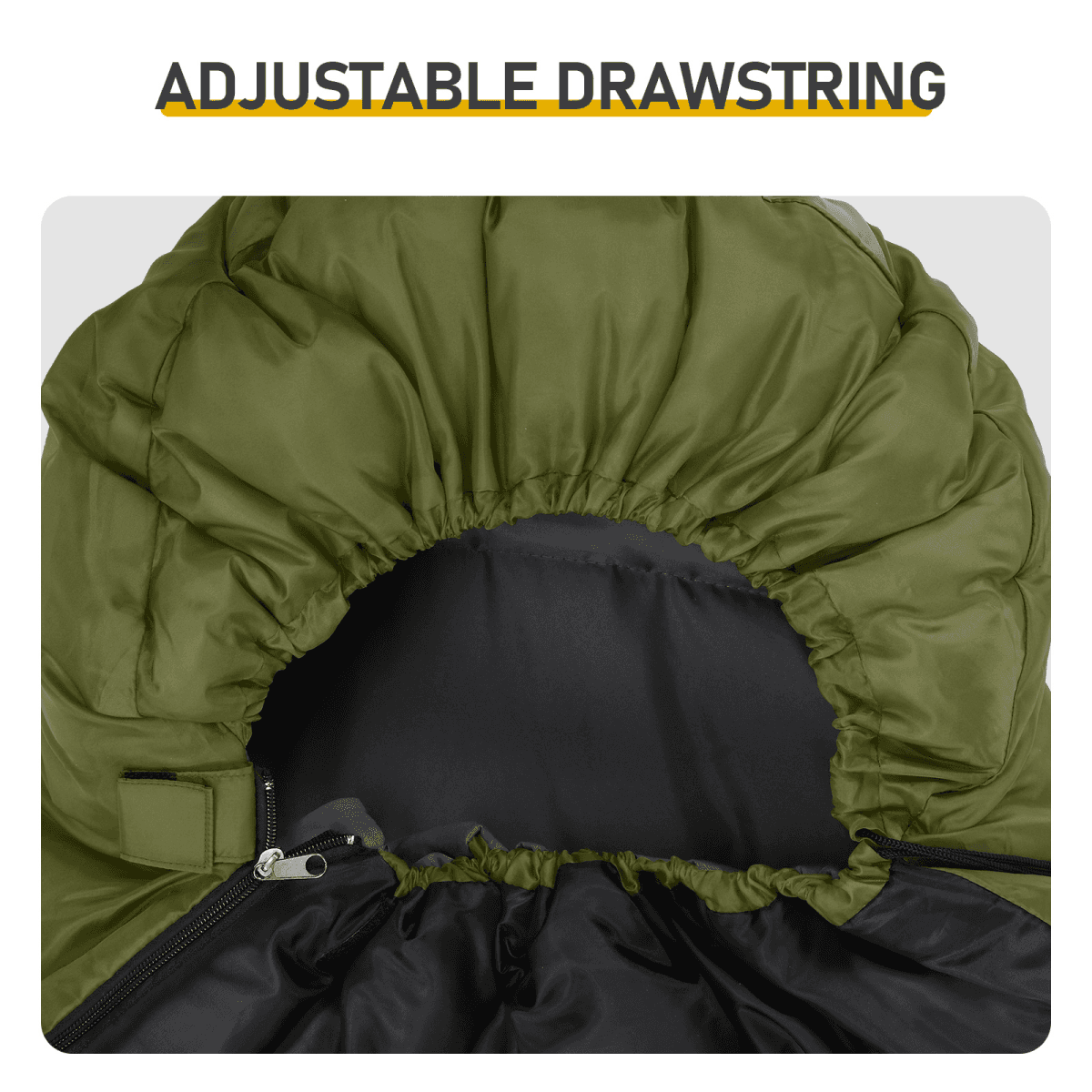 image-Heated Rectangular Sleeping Bag, Lightweight USB Heating, Waterproof Backpacking Bag, Green