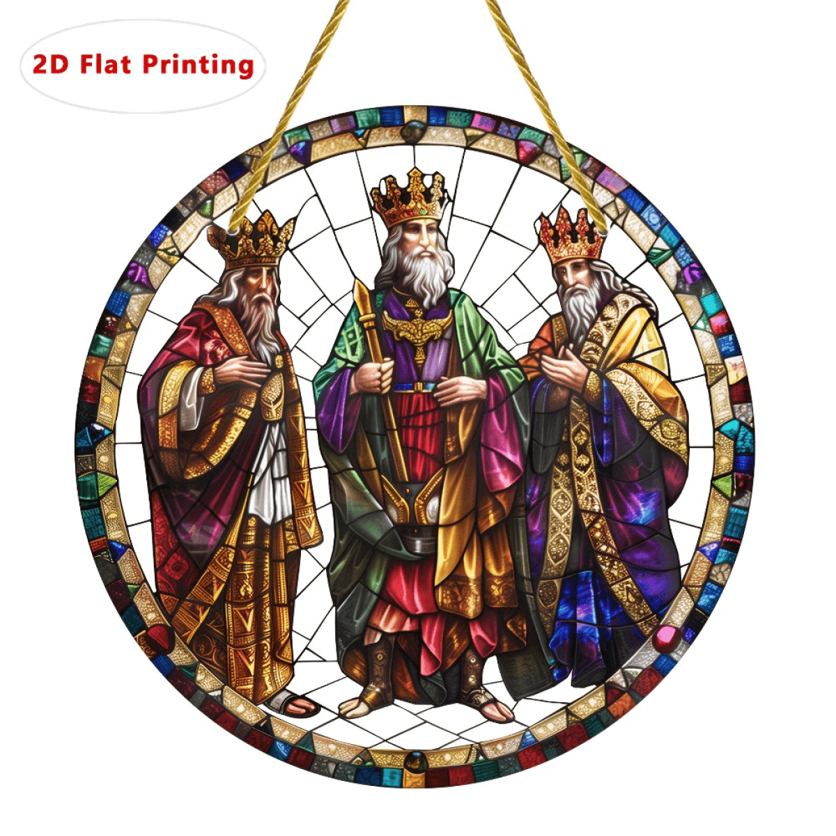 image-Rainbow Prism Acrylic Window Decor Colorful Hanging Ornament 20cm x 20cm