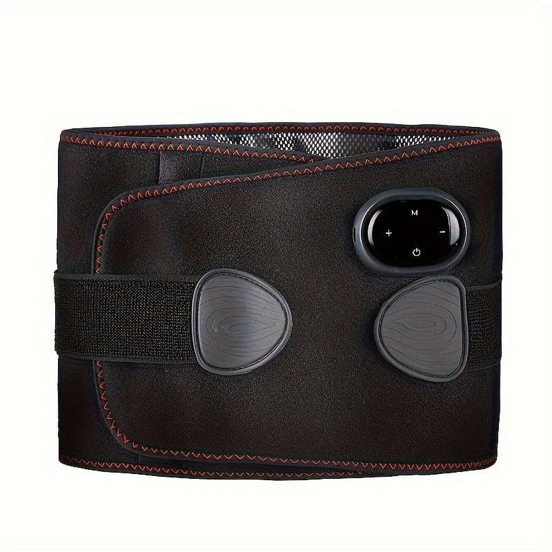 image-Portable USB-Rechargeable Waist & Ab Trainer with Hot Compress(Black)