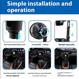 image-Supplies Car Water Cup Holder Fan