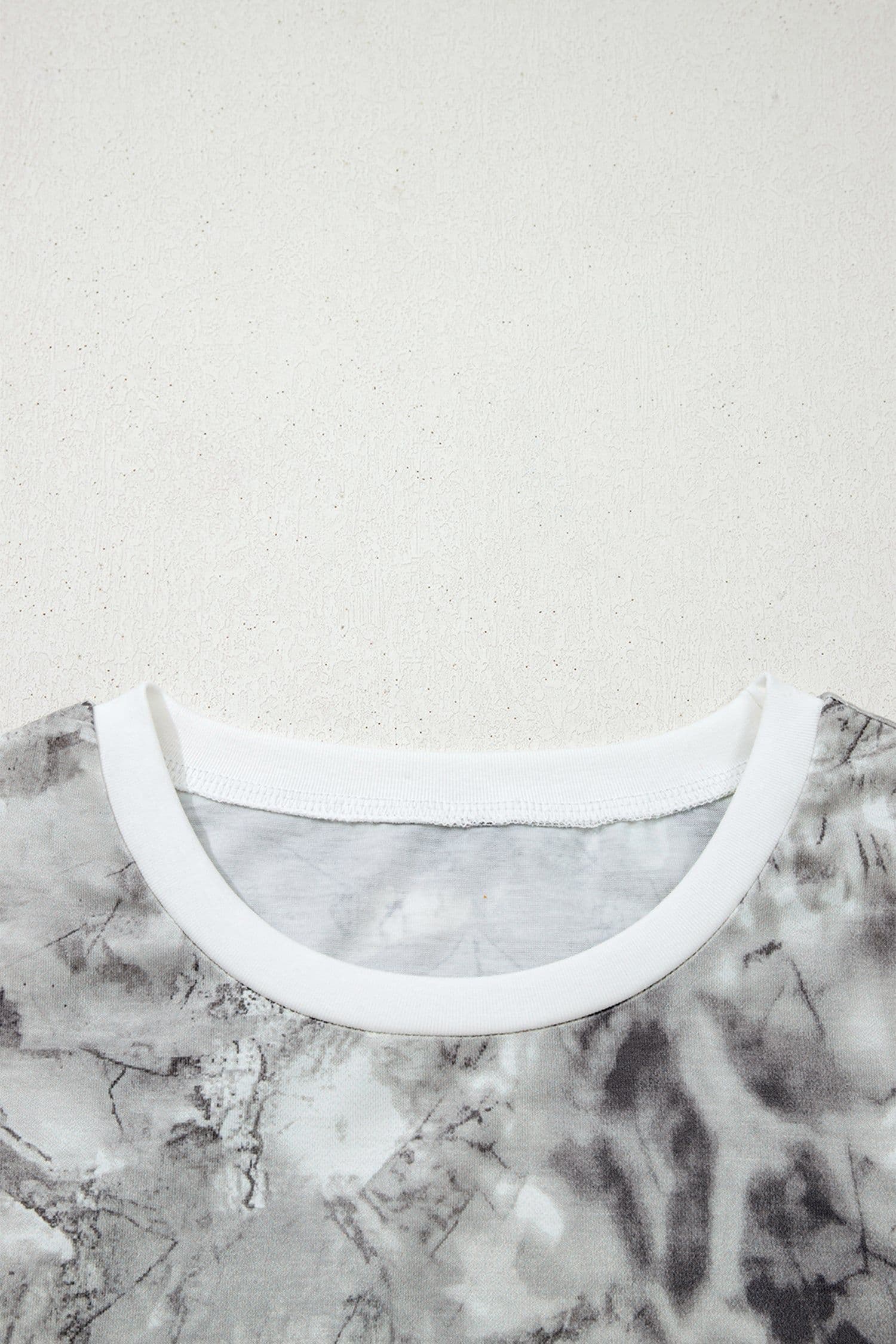 image-Gray Abstract Woodland Print Slim Fitted T Shirt