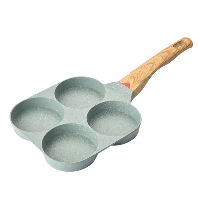 image-Four-hole Egg Frying Pan Medical Stone Non-stick Pan Home Breakfast Mini Frying Pan