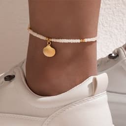 image-Bohemian Shell Anklet, Alloy, Adjustable Size 17-32CM