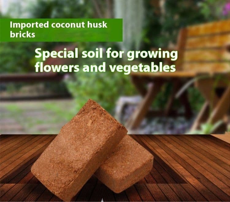 image-Coconut Bran Flower Succulent Seedling Vegetable Flower Green Plant Soilless Cultivation Substrate Coconut Shell Brick