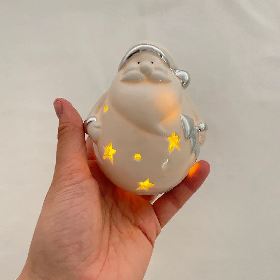 image-Santa Claus Snowman LED Festival Home Decoration Decoration Resin Crafts