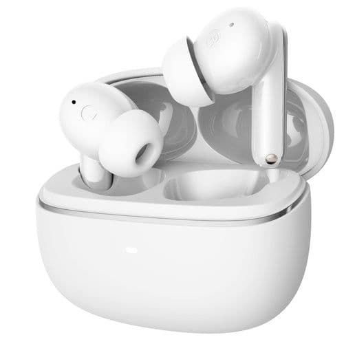 image-Wireless Bluetooth Noise Reduction In-ear Headphones - White/Black ANC