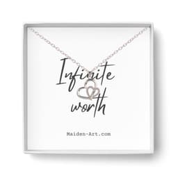 image-Eternity Necklace Love Heart Pave Necklace