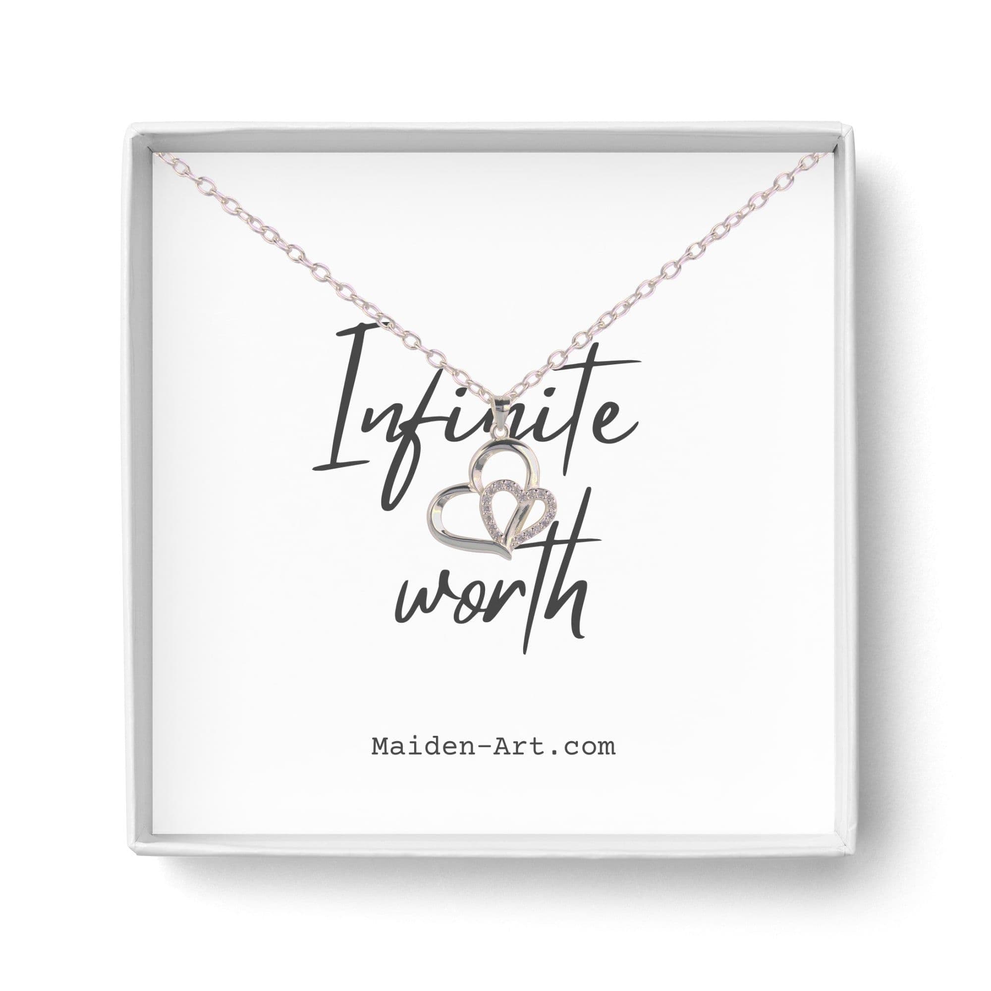 image-Eternity Necklace Love Heart Pave Necklace