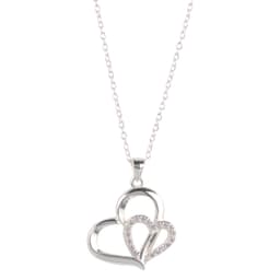 image-Eternity Necklace Love Heart Pave Necklace