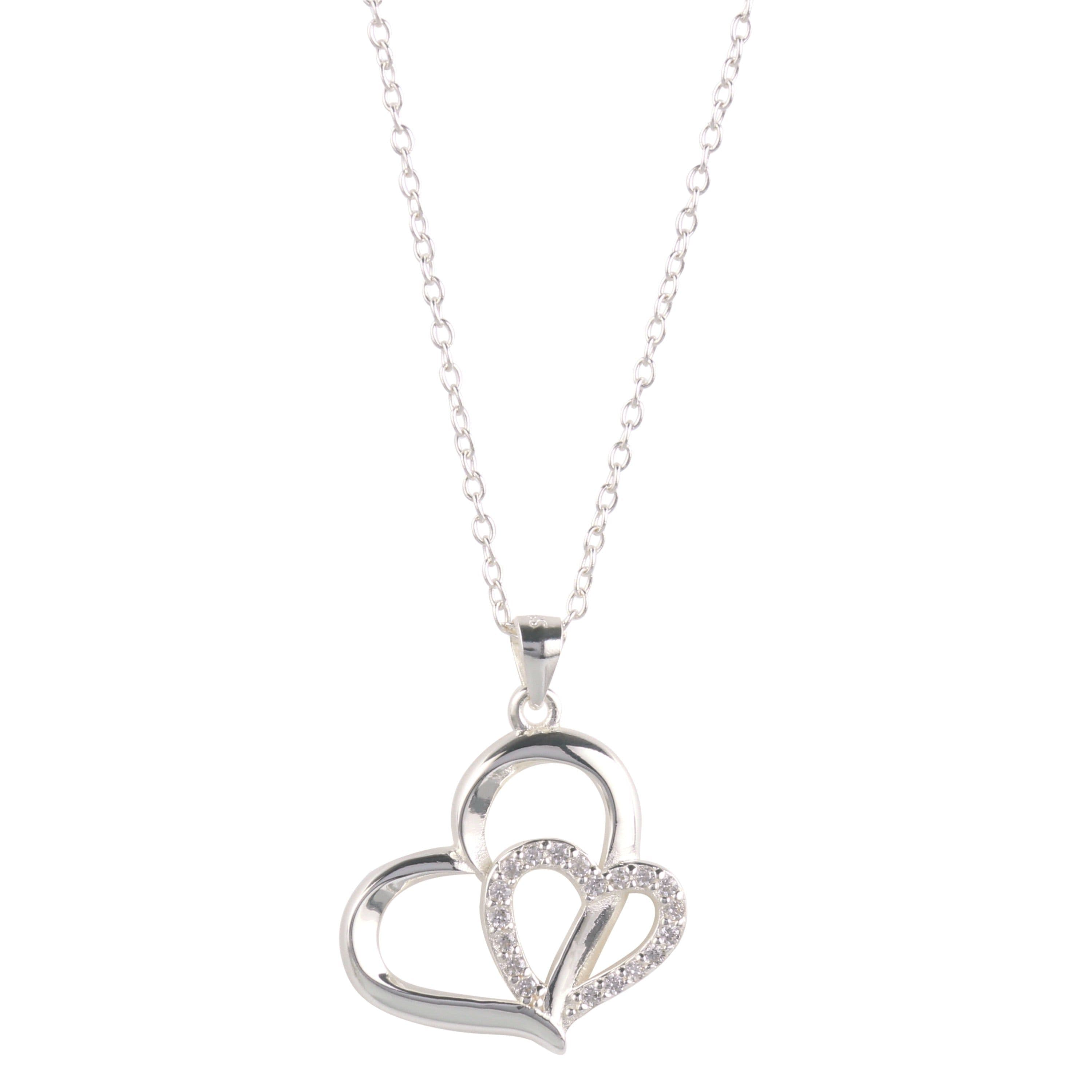 image-Eternity Necklace Love Heart Pave Necklace