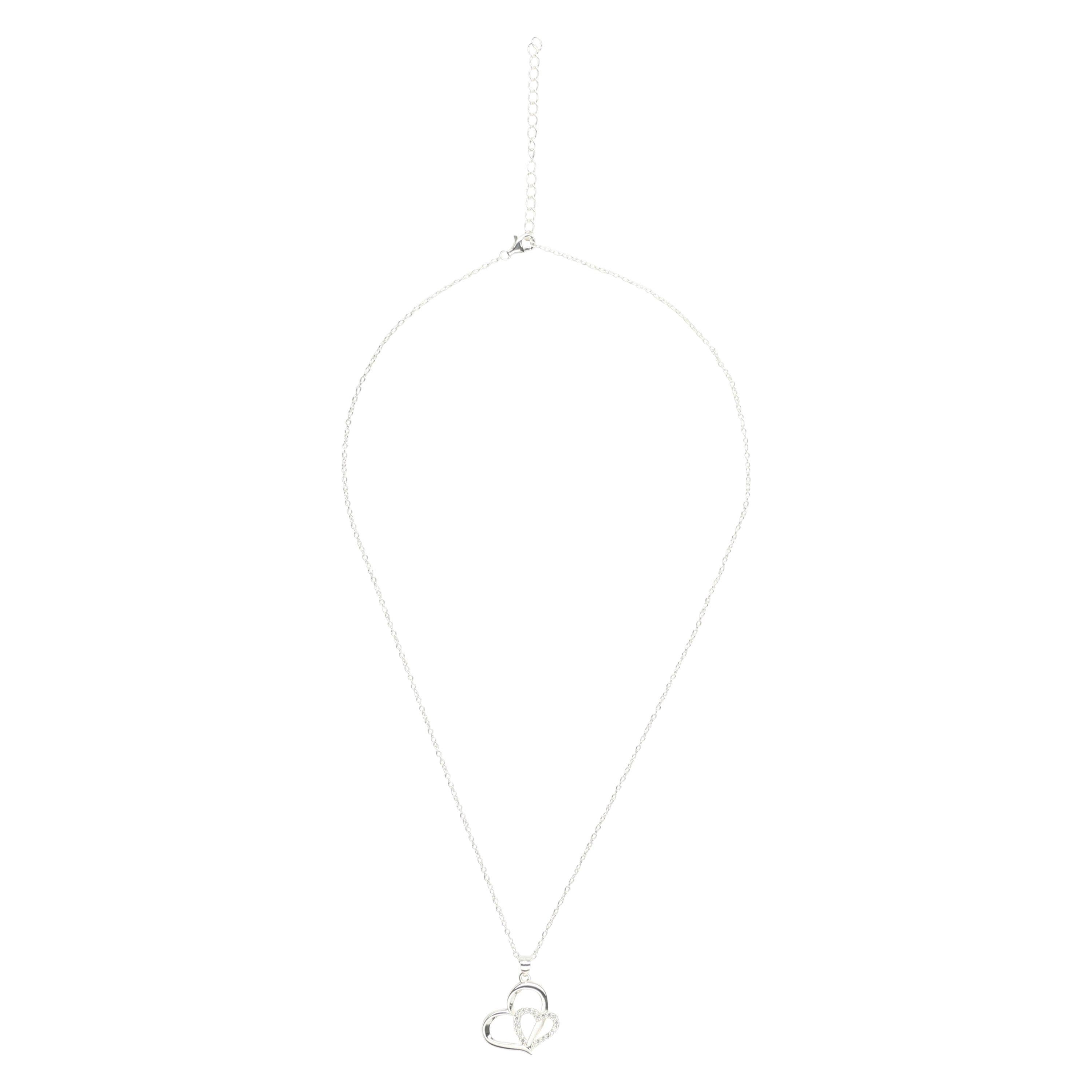 image-Eternity Necklace Love Heart Pave Necklace