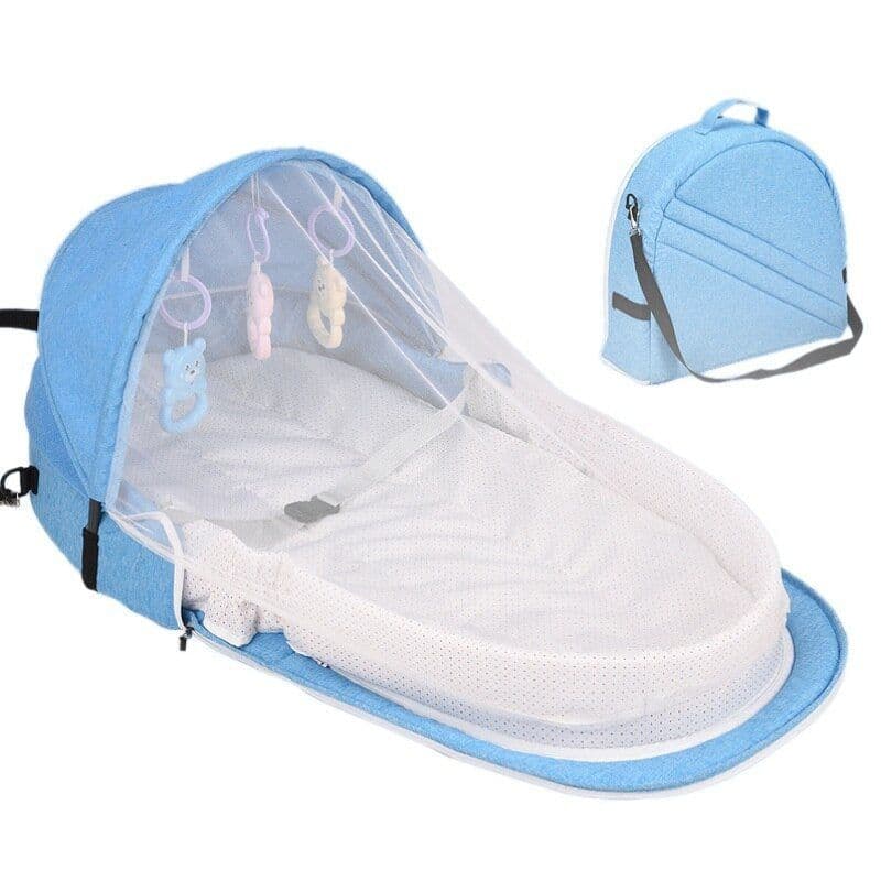 image-Baby Bed Travel Sun Protection Mosquito Net With Portable Bassinet Baby Foldable Breathable Infant Sleeping Basket