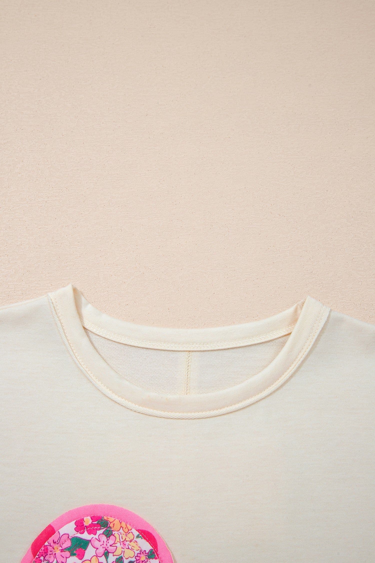 image-Jet Stream Floral Patched Oversized Tee