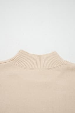 image-Parchment Corded Horseshoes Sweater - Mock Neck