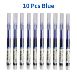image-10Pcs/set High Quality Needle Type Gel Pens Straight Liquid Ballpoint Pen Kawaii Stationery School Office Supplies Writing