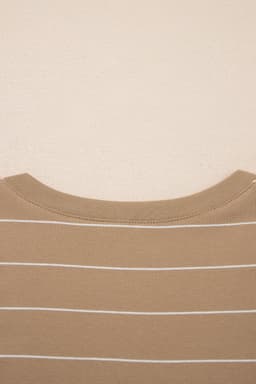 image-Khaki Stripe Casual Short Sleeve Side Slit Maxi T Shirt Dress