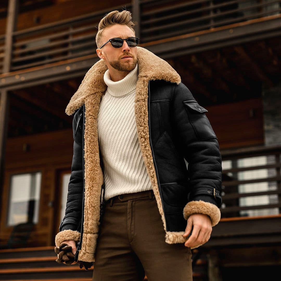 image-Winter Jacket Mens Military Fleece Warm Jackets Male Fur Collar Coats Army Tactical Jacket