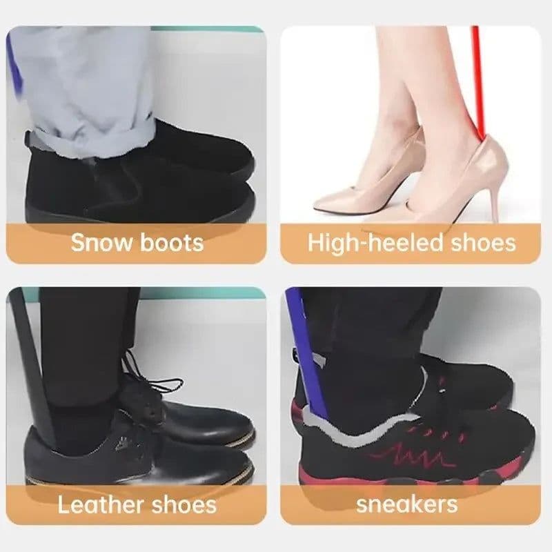 image-1pc Extra long flexible plastic shoe horns do not require bending durable shoe spoons for pregnant women wearing shoe assistants