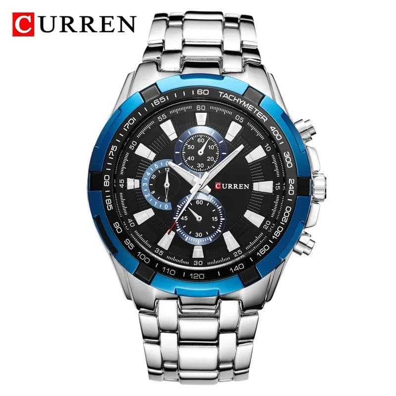 image-CURREN 8023 Quartz Watch Men Waterproof Sport Military Watches Mens Business Stainless Steel Wristwatch Male Clock reloj hombre