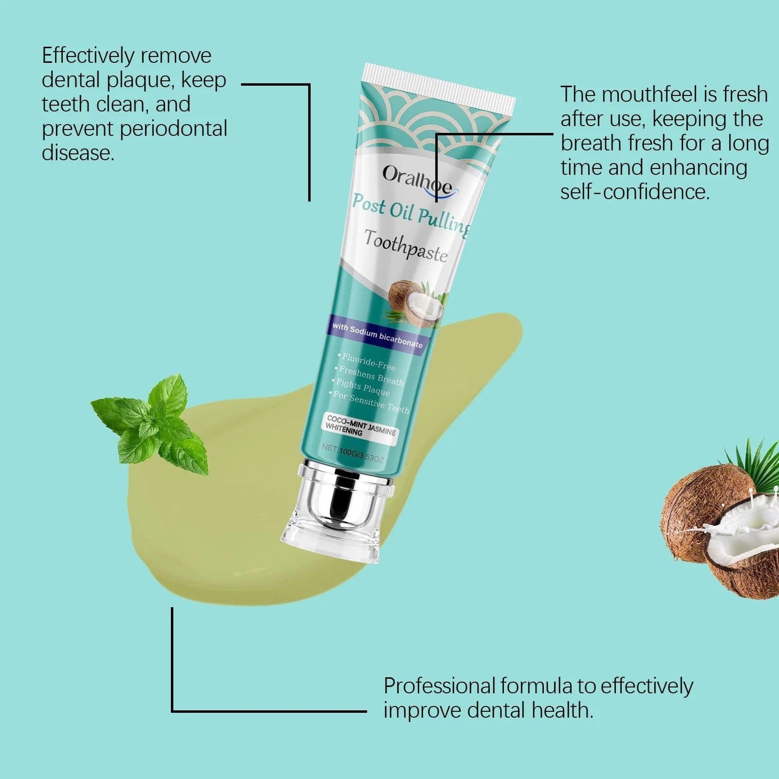 image-Brightening Whitening Yellow Tooth Toothpaste Foam Cleaning Effective Removal of Tooth Stains, Oral Cleaning Product