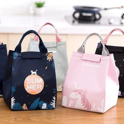 image-Cartoon Cooler Lunch Bag for Picnic Kids Women Travel Thermal Breakfast Organizer Insulated Waterproof Storage Bag Lunch Box Sac