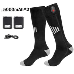 image-Heated Socks Rechargeable 5000mah Electric Heated Skiing Socks Snowboarding Outdoor Sports Foot Warmer Winter Thermal Socks