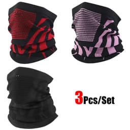 image-3Pcs/Set Unisex Winter Warm Skiing Mask Elastic Breathable Outdoor Sports Running Fishing Multi-Functional Neck Warmer Headscarf