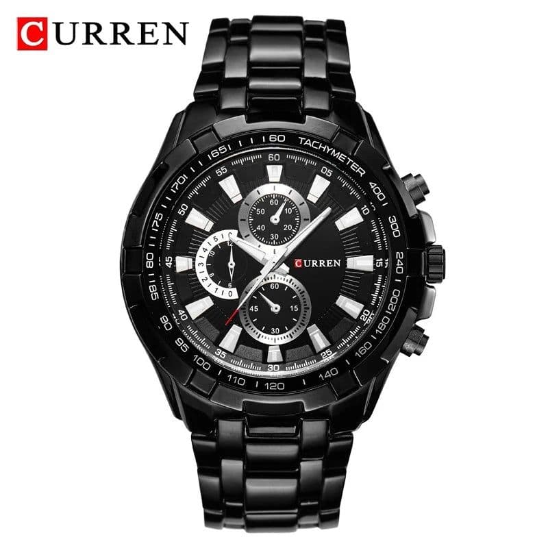 image-CURREN 8023 Quartz Watch Men Waterproof Sport Military Watches Mens Business Stainless Steel Wristwatch Male Clock reloj hombre
