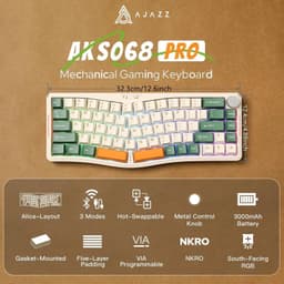 image-MAMBASNAKE x Ajazz AKS068 Pro 68 Keys Alice-Layout VIA Programmable Gasket Mechanical Keyboard