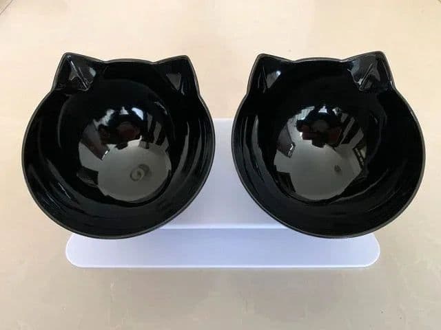 image-Non-Slip Double Cat Bowl Dog Bowl With Stand Pet Feeding Cat Water Bowl For Cats Food Pet Bowls For Dogs Feeder Product Supplies
