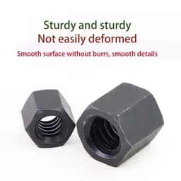 image-T12-T45 Trapezoidal Lead Screw Left/Right Rotary Thread Hex Nut CNC Machine 3D Printer Linear Shaft Carbon Steel ACME Thread