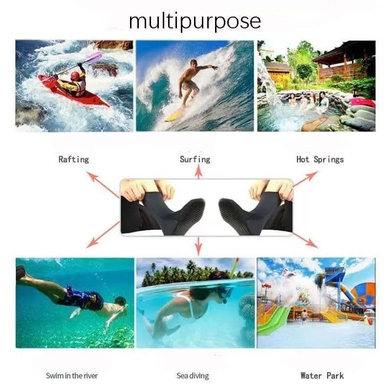 image-Non-Slip 3mm Neoprene Diving Socks Keep Marm Prevent Cuts Shoes Snorkeling Surf Swimming Warm Aqua Socks Beach Boots Beach