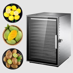image-800W 12-Layer Food Dehydrator Commercial Stainless Steel Fruit Drying Machine Vegetables Dried Fruit Meat Drying Machine